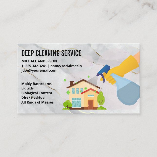 ReinigSpray | Maid Cleaners Visitenkarte (Vorderseite)