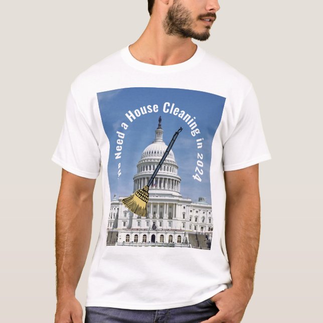 Reinigung des Hauses 2024 Wahl T-Shirt (Vorderseite)