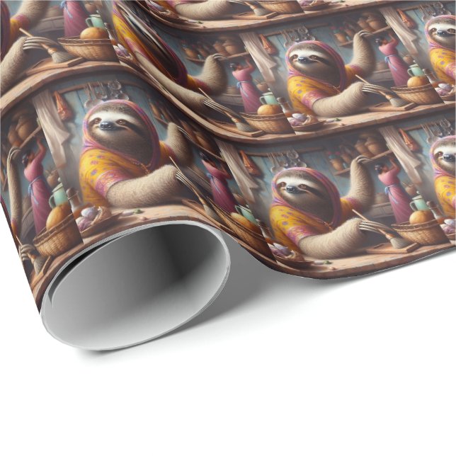 Reinigung einer Küche Geschenkpapier (Rolleneckpunkt)