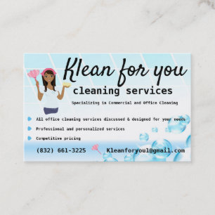 Reinigung für Ihr Unternehmen White Tiles Bubbles Visitenkarte
