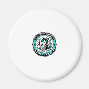 Reinigung Haus Chaos Katze Haustierliebhaber Shirt Magnet