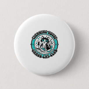 Reinigung Haus Chaos Katze Katzenliebhaber Shirt K Button