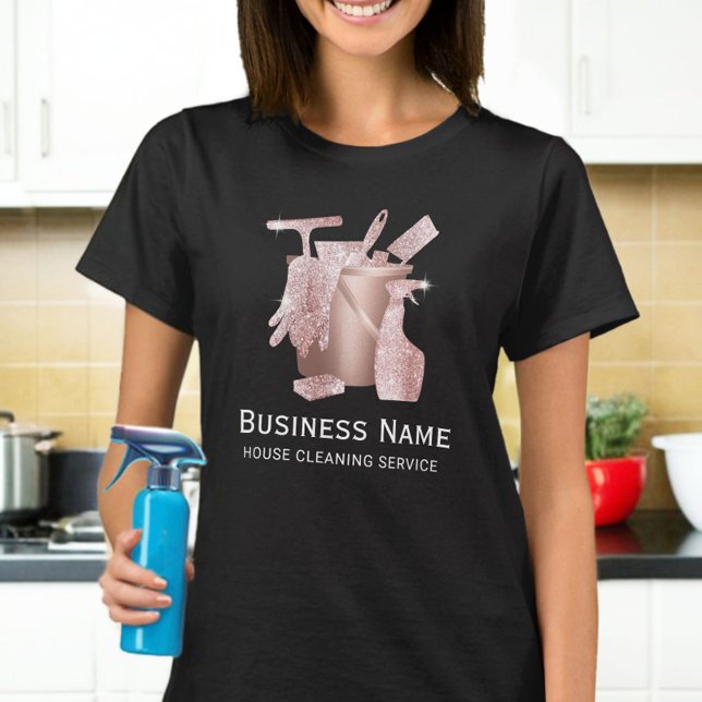 Reinigung Haushaltshilfe Rose Gold Reiniger T-Shirt (Von Creator hochgeladen)