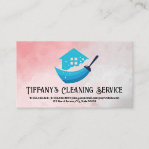 Reinigung   House Broom Logo Visitenkarte