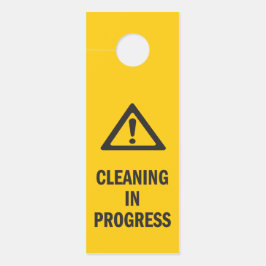 Reinigung in Progress Vorsicht gelb Türanhänger