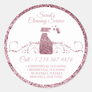 Reinigung Magd Janitorial funkeln Glitzer am beste Runder Aufkleber