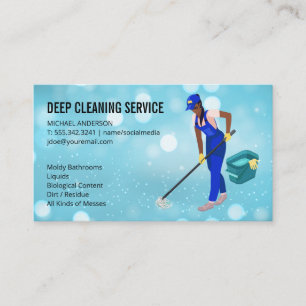 Reinigung von Lady Mopping Symbol für Reinigungs Visitenkarte