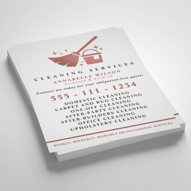 Reinigung von Rose und Rosa Flyer (Von Creator hochgeladen)