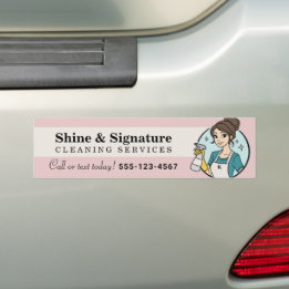 Reinigungdienstleistungen-Zimmerfrau-Logo Autoaufkleber