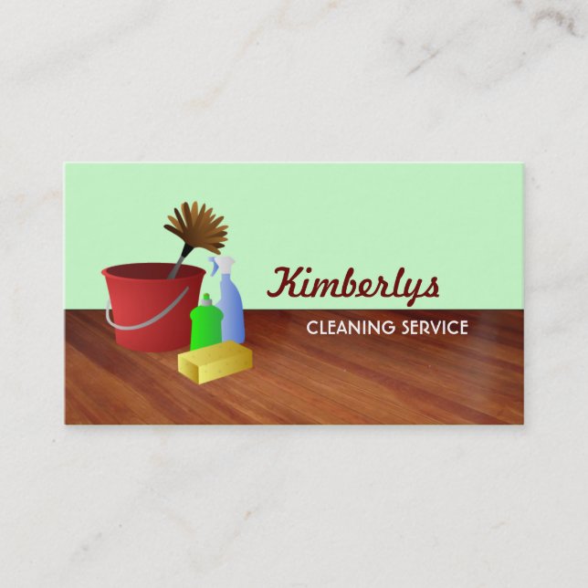 Reinigungs-Dienstleistungsunternehmenkarten Visitenkarte (Vorderseite)