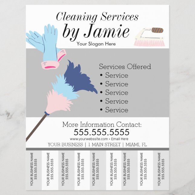 Reinigungs-Service-Business-Abreißen B Flyer (Vorne)