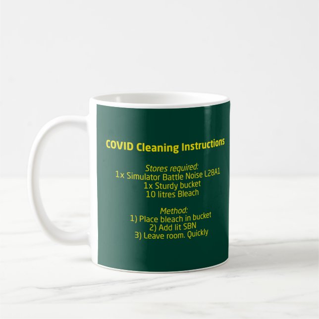 Reinigungsanweisungen Kaffeetasse (Links)