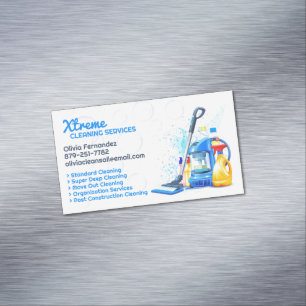 Reinigungsdienst Magnetische Visitenkarte