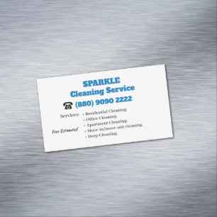Reinigungsdienst Magnetische Visitenkarte