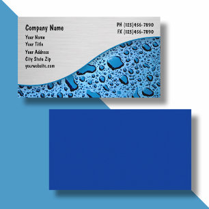 Reinigungsdienst Wassertröpfchen Design Visitenkarte