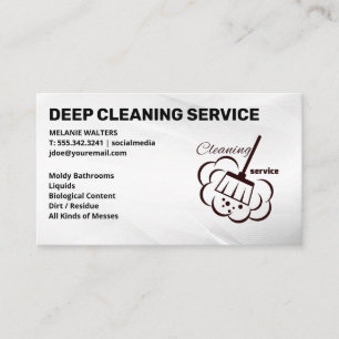 Reinigungsdienste   Broom Sweep-Logo Visitenkarte