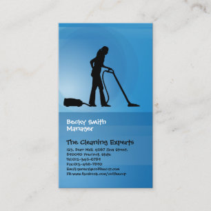 Reinigungsdienste Business Card Vakuumreiniger Visitenkarte