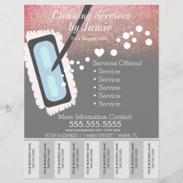 Reinigungsdienste Business Tee Off Strips Flyer D