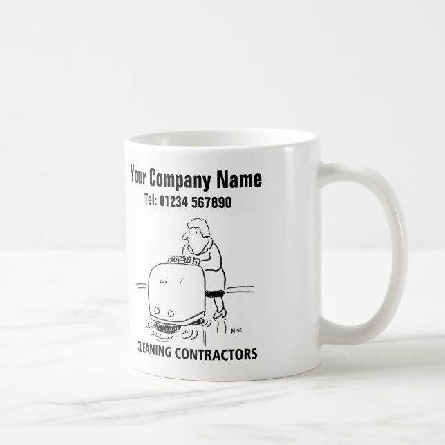 Reinigungsdienste Cartoon Tasse (Rechts)