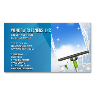 Reinigungsdienste   Fensterreinigung   Squeegee Magnetische Visitenkarte