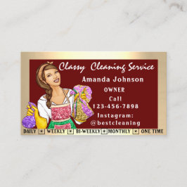 Reinigungsdienste für Classy House Maid Golden Visitenkarte