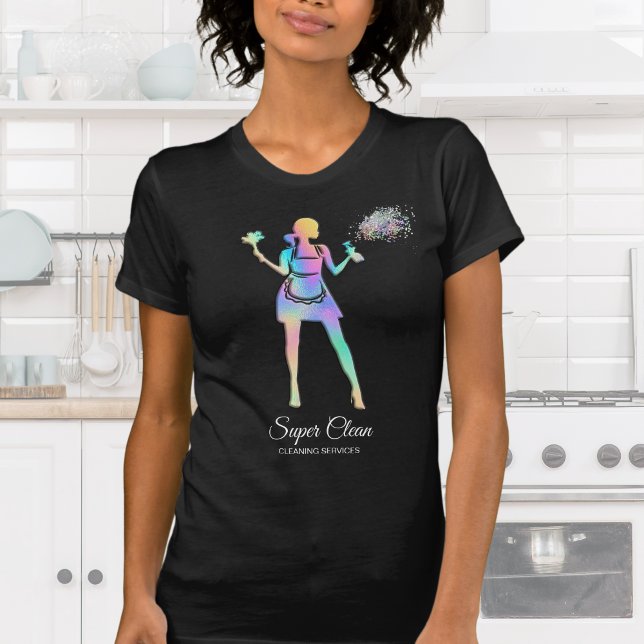 Reinigungsdienste für Holographische Haushaltshilf T-Shirt (Von Creator hochgeladen)