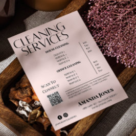 Reinigungsdienste Haushaltspreis Pastel Pink Flyer