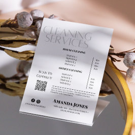 Reinigungsdienste Haushaltspreis Schwarz und Weiß Flyer