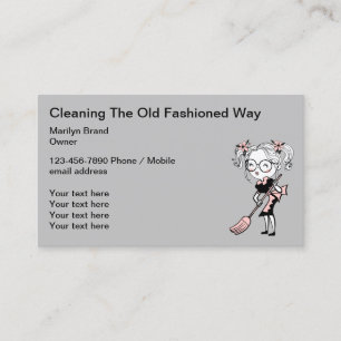Reinigungsdienste Klassische Retro-Visitenkarten Visitenkarte