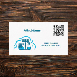 Reinigungsdienste - kundenspezifischer QR-Code Visitenkarte