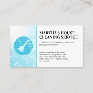 Reinigungsdienste   Logo   Seifenblasen Visitenkarte