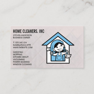 Reinigungsdienste   Maid Service Icon Logo Visitenkarte