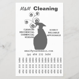 Reinigungsdienste Wirbel, die Flaschen spritzen Flyer