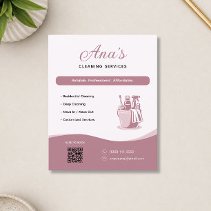 Reinigungsdienstleistungen Hausreinigung Rose QR C Flyer