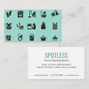 Reinigungsdienstmuster Business Card Visitenkarte