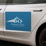 Reinigungsdruck Monogramm-Logo Auto Magnet<br><div class="desc">Power waschen Roof Reinigung Monogram House Logo Blue Car Magnet</div>