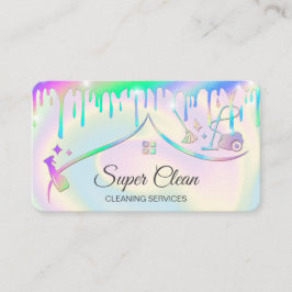Reinigungshaus Holographic Sparkling Visitenkarte