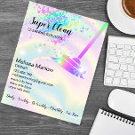 Reinigungshaus Sparkling Holograph Business C Flyer<br><div class="desc">ReinigungsHouse Sparkling Holograph Business Card</div>