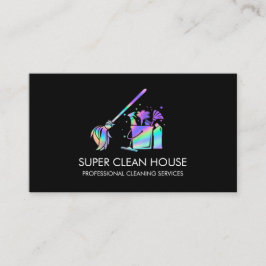Reinigungshaus Sparkling Holograph Business C Visitenkarte
