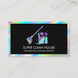 Reinigungshaus Sparkling Holograph Business C Visitenkarte