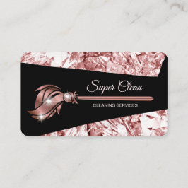 Reinigungshaus Sparkling Rose gold Business C Visitenkarte