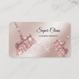 Reinigungshaus Sparkling Rose gold Business C Visitenkarte