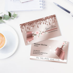 Reinigungshaus Sparkling Rose Gold Visitenkarte