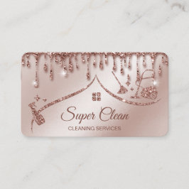 Reinigungshaus Sparkling Rose Gold Visitenkarte
