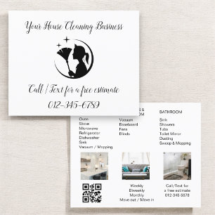 ReinigungsHouse QR Code Sparkling Business Flyer