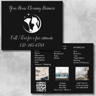 ReinigungsHouse QR Code Sparkling Business Flyer