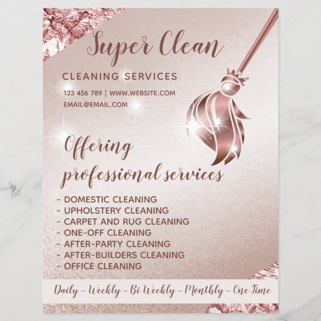 ReinigungsHouse Sparkling Rose Gold Flyer (Vorne)