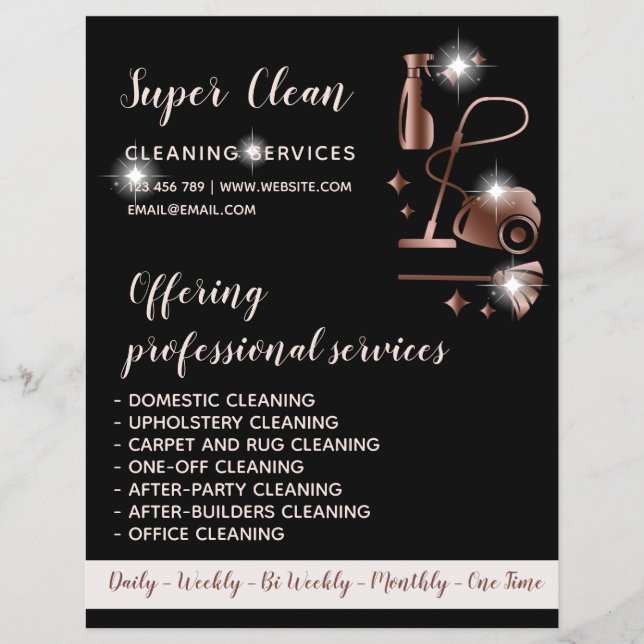 ReinigungsHouse Sparkling Rose Gold Flyer (Vorne)