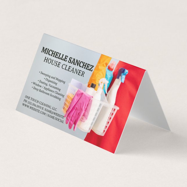 Reinigungskorb Visitenkarten (Vorderseite)