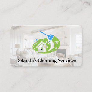 Reinigungskraft Logo Wohnzimmer Hoteldienstlei Visitenkarte